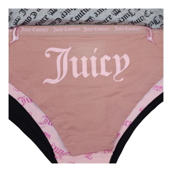 Juicy Couture Womens 7 Pk Bikini Cheeky Panties Intimates Assorted Colors Size L - Picture 10 of 14